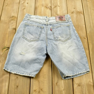 Vintage 1990s Tokyo No 2 Evisu Buddha Jean Shorts Size 30 / 90s Streetwear / Vintage Denim Shorts / Chain Stitched / Distressed Denim/ Jorts