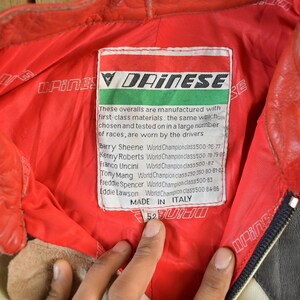 Vintage 1980s Dainese Crono Suit Motorcycle Racing Uniform Coveralls Men's 52 / 90s Leather Motorcycle Jacket / Moto Leather Coat bild 8