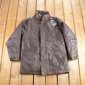 Eddie Bauer Leather Jacket - Etsy