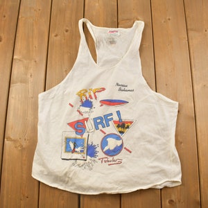 Vintage 1990er Jahre Rip Surf Grafik Tank Top / Vintage Tank Top / Streetwear / Grafik T-Shirt / Made In USA / Surfen / Vintage Sports