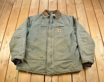 ジャケット・アウター carhatt damage faded traditional jacket Faded Carhartt jacket | Luster & Oak