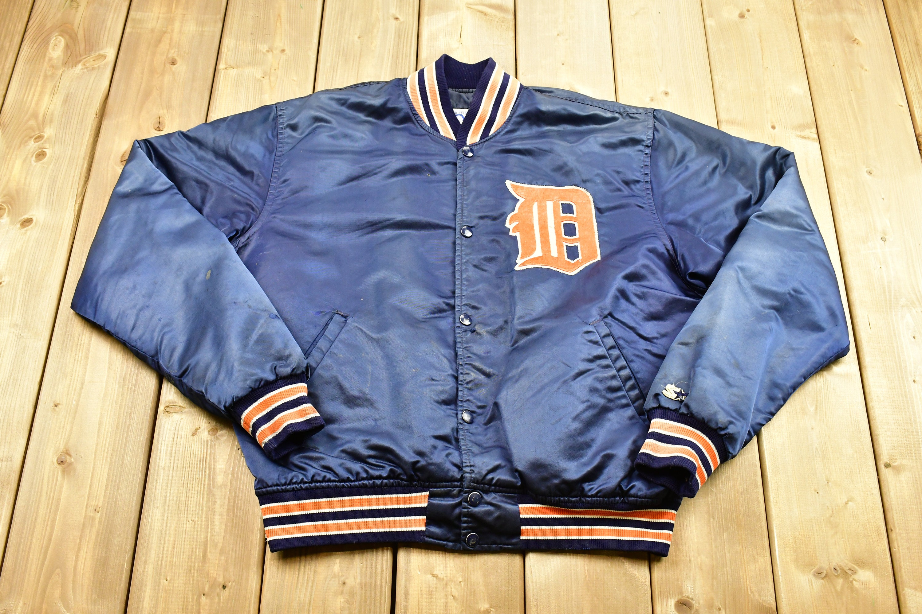 Vintage 1980s Detroit Tigers MLB Satin Starter Jacket / -  Denmark
