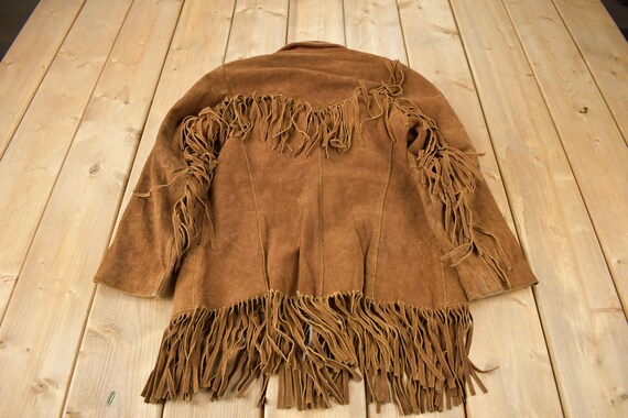 Vintage 1970s Pioneer Wear Fringe Leather Jacket / Fringe