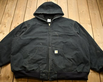 Vintage 90s Men's Carhartt USA Faded Dark Green Active