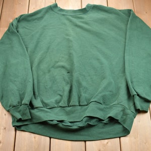 Vintage 1990s Jerzees Blank Sweatshirt mit Rundhalsausschnitt / Souvenir / Athleisure / Streetwear / Made In USA / Basic Sweatshirt