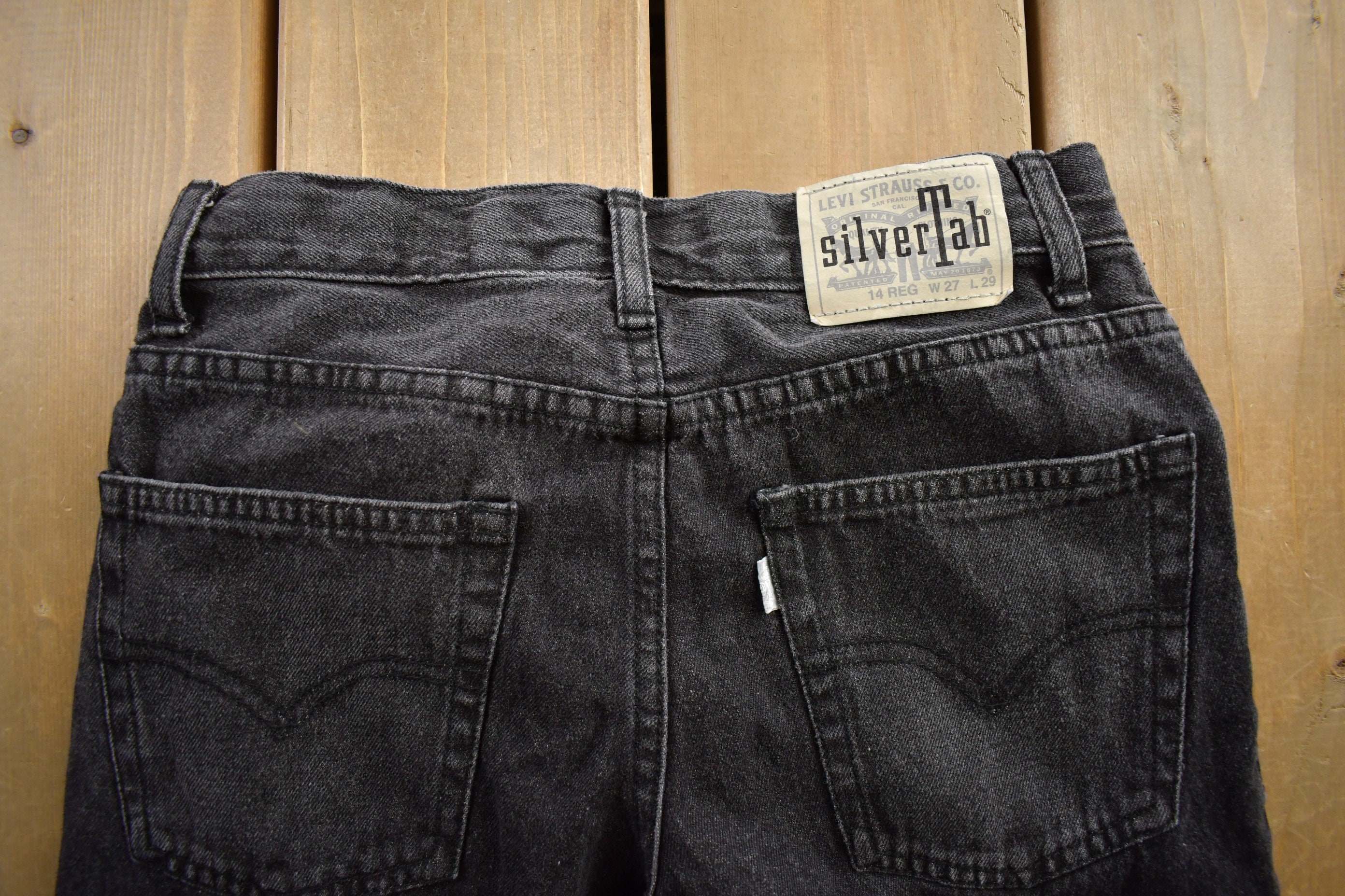 Vintage 1990s Levi's Silver Tab Black Jeans Size 27x29 - Etsy