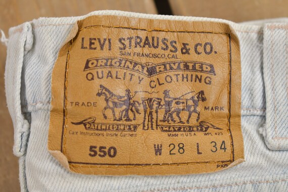 Vintage 1980s Levi's 550 Orange Tab Jeans Size 27… - image 5