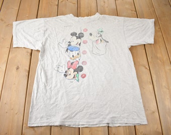 Vintage 1990s Disney Mickey Mouse & Friends Florida Graphic T-Shirt