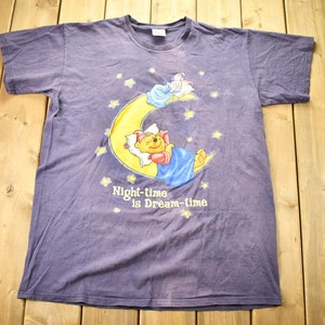 ヴィンテージ 1990 年代 くまのプーさん ディズニー ラウンジ T シャツ / 90 年代 グラフィック T シャツ / ヴィンテージ ディズニー / パジャマ シャツ / オーバーサイズ