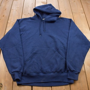 Vintage 1990s M.J Soffe Blank Hooded Sweatshirt / 90s Crewneck / Essential / Streetwear / 90s