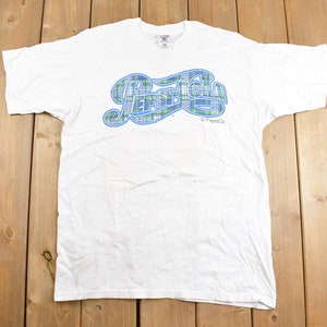 Vintage 1990s Pepsi Cola Graphic T-Shirt / Streetwear / Retro Style / 90s Pepsi / Plaid / 90s Graphic Tee