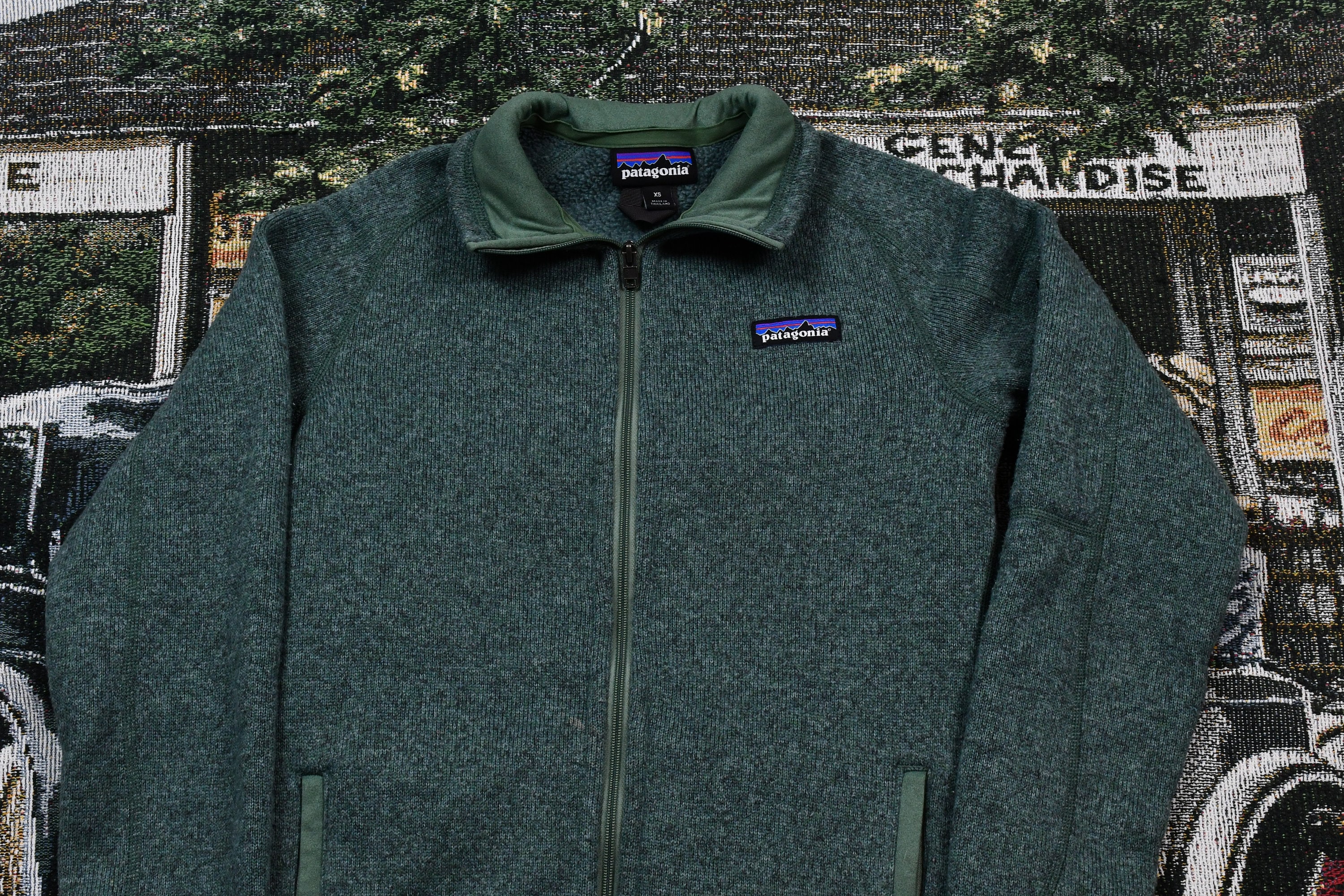 Vintage Patagonia Full Zip Sweater / Solid Color / Brand Logo