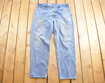 Vintage 1990s Carhartt Light Wash Jeans Size 38 x 31 90s Carhartt Jeans / Distressed Carhartt / 90s Workwear / Vintage Carhartt /