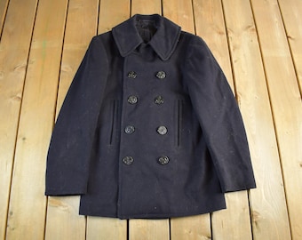 DSCP Quarterdeck Collection Mens Navy Peacoat 38R Wool Blend