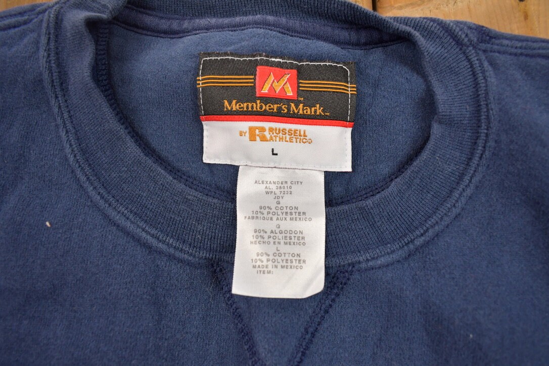 Vintage 1990s Members Mark Russell Athletics Blank Crewneck