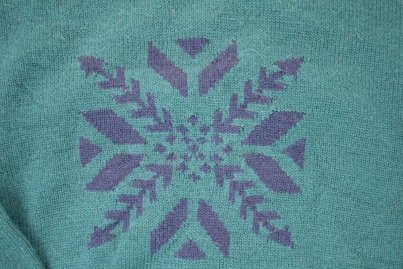 Vintage 1990s Pendleton Snowflake Wool Cable Knit… - image 3
