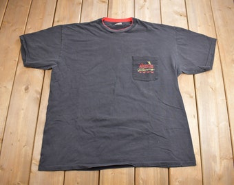 Vintage 1992 Winston Racing Team T-Shirt / Single Stitch / NASCAR Racing / Made in USA / 90s Streetwear / Sportswear