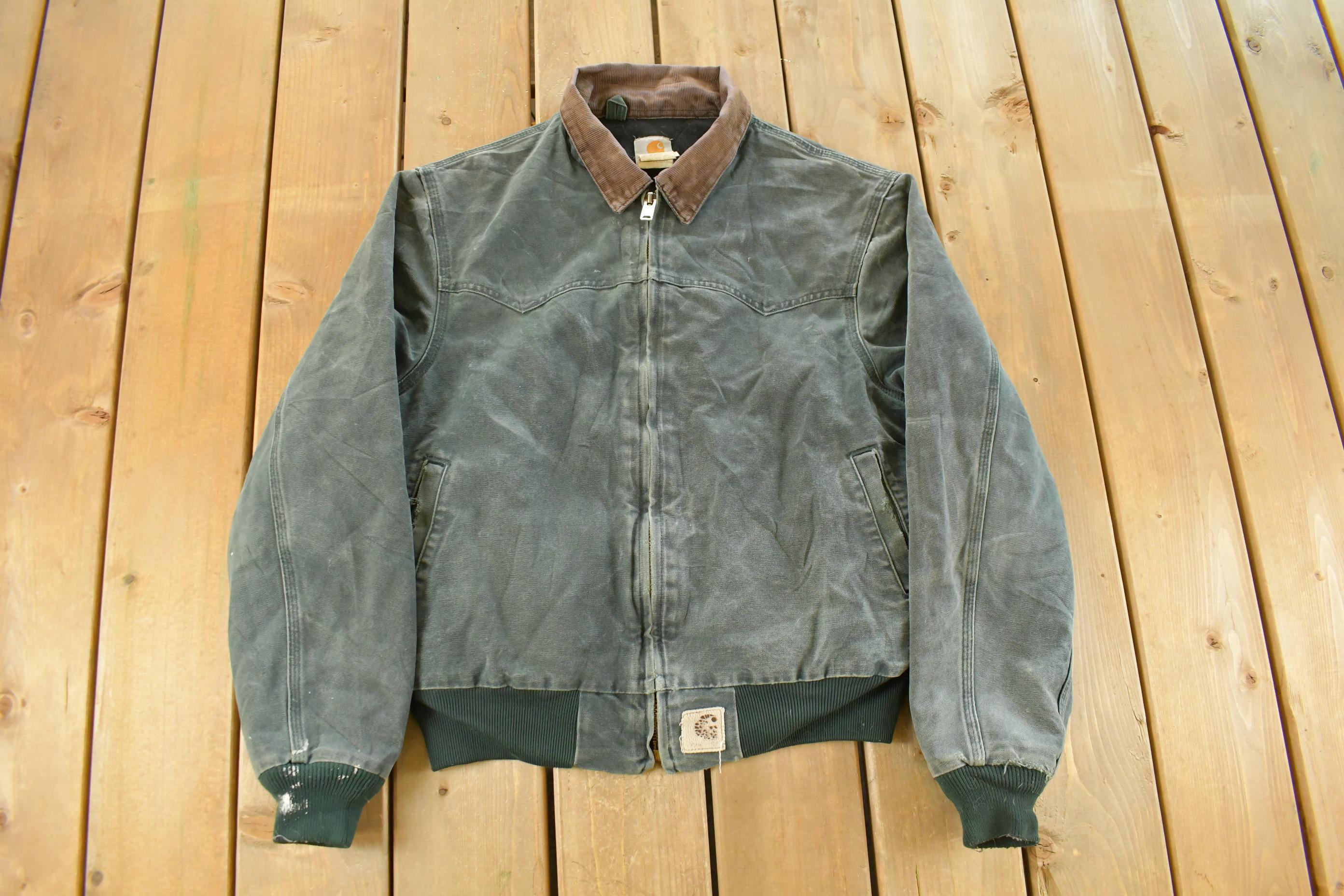 Vintage carhartt detroit jacket green large - Etsy 日本
