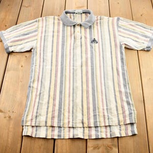 Vintage 2000er Jahre Gestreiftes Izod Besticktes Emblem Poloshirt / Y2K Polo / Vintage Polo / Preppy Polo / Ästhetik