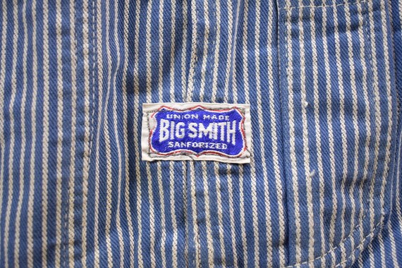 Vintage 1970s Big Smith Striped Overalls Size Lar… - image 8