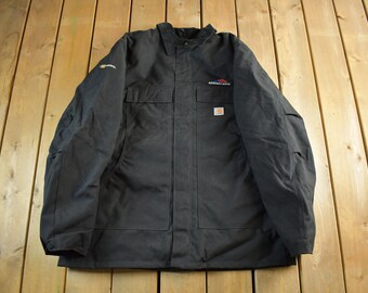 Carhartt Active Jacket Black With Quilted Lining - Etsy