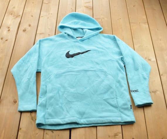 Vintage Y2K Nike Center Logo Fleece Hoodie Embroidered Nike