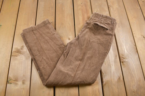 Vintage 1990s Pierre Cardin Paris Corduroy Pants 28 X 30 / Pleats 