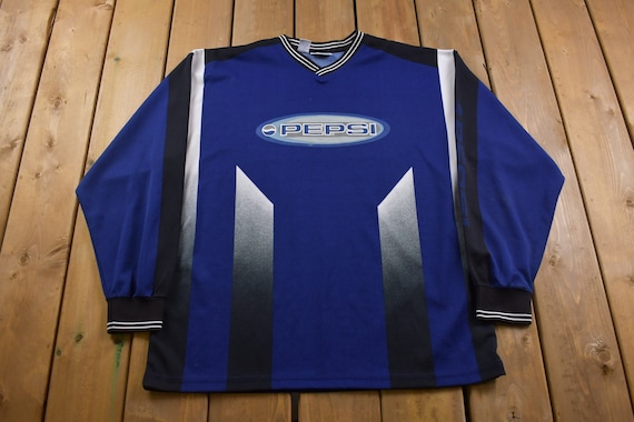 size L Pepsi jersey long sleeve vintage 90s