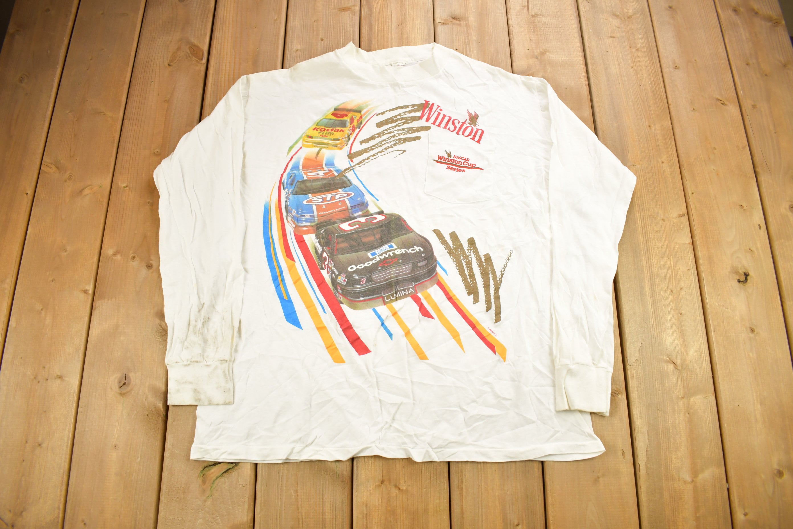 Vintage Dale Earnhardt NASCAR Long Sleeve Shirt Flames NASCAR 