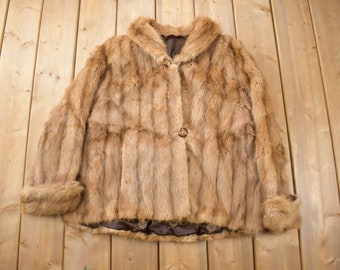 Vintage 1970s Brown Mink Fur Coat / Vintage Mink Jacket / Authentic Fur / Made In USA / True Vintage