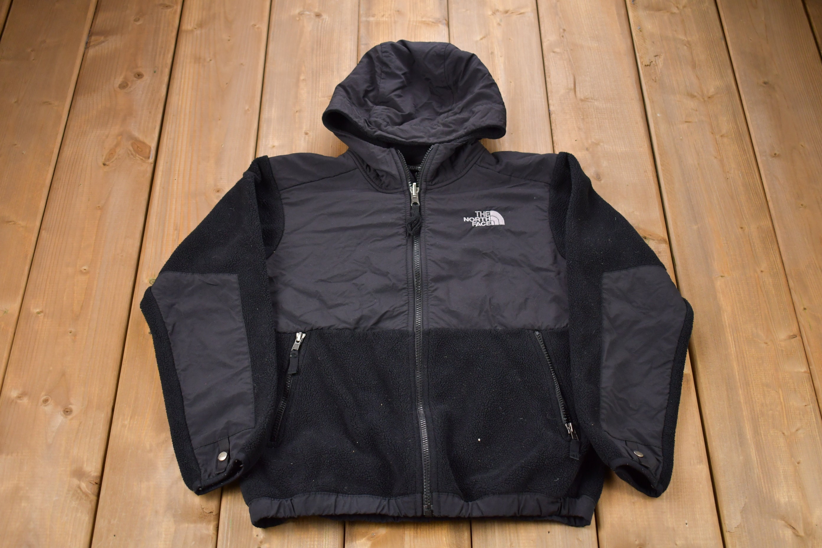 Vintage 1990s Youth the North Face Denali Fleece Hoodie Vintage 1990s Youth the North Face Denali Fleece Hoodie