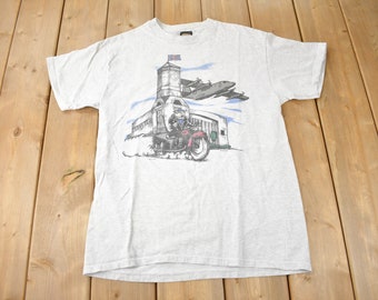 Vintage 1995 Canadian National HOG Rally Harley Davidson Motorcycles Single Stitch Graphic T-Shirt