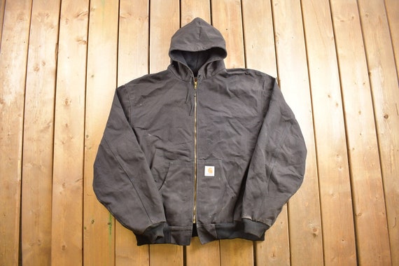 Vintage 1980s Hooded Carhartt Work Jacket / Workwear