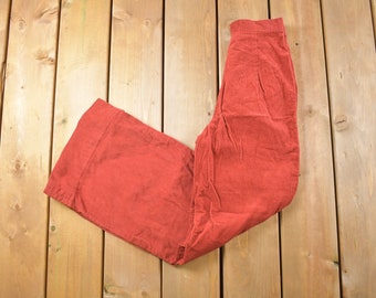 Vintage 1970s Ship 'n Shore Corduroy Flare Pants Size 24 x 30 / Cords / True Vintage / High Waist / Made In USA / Retro Style / 70s Fashion