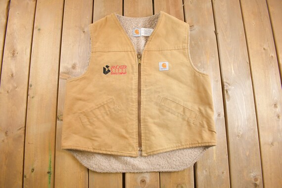 beige carhartt vest