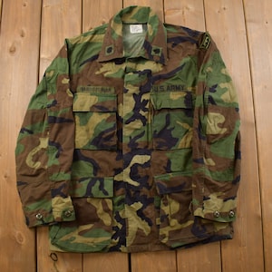 Vintage 1994s US Military Woodland Camouflage Cold Weather Field Jacket / US Army / Militaria / U.S. Army Top / Authentic Military Gear