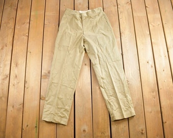 Vintage 1990s Khaki Pants Size 31x28/ Thick Material / American Vintage / Streetwear Fashion / Vintage Pants/ Dress Pants