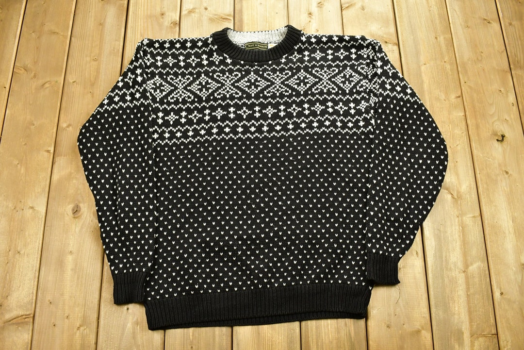 Vintage 1990's Croft & Barrow Knitted Sweater / Made in USA