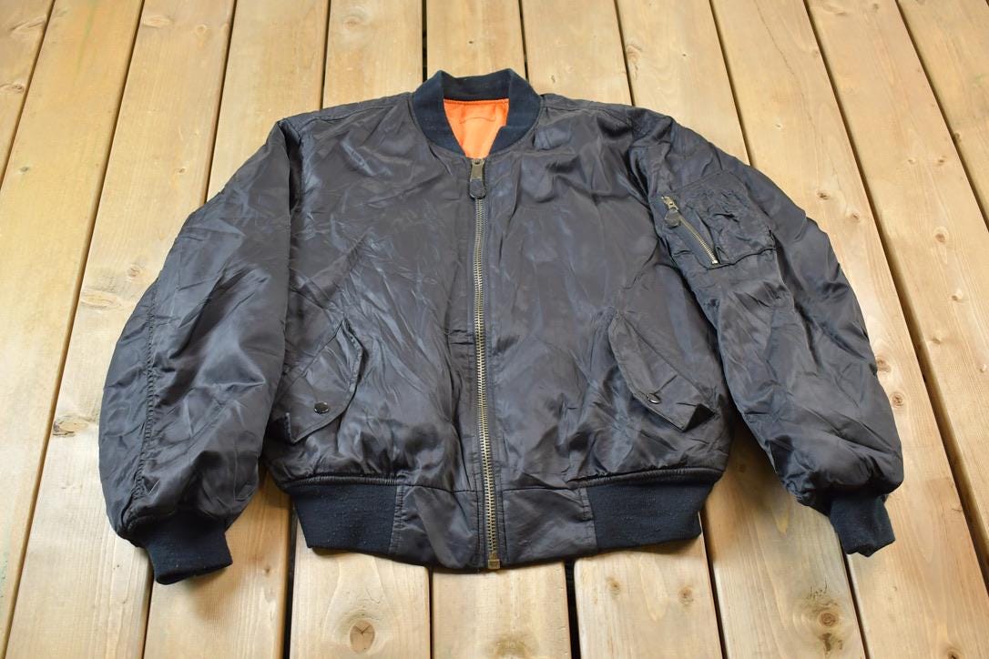Black Ma 1 Jacket - Etsy Canada Black Ma 1 Jacket - Etsy Canada