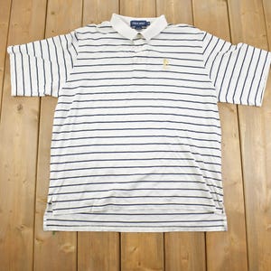 Vintage Y2k Polo Golf Shirt / Striped Golf Shirt / Dad Core/ 2000s Dad Style