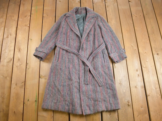 Vintage 1980s Wool Mohair Long Coat / Robe Coat / Made in Vintage 1980s Wool Mohair Long Coat / Robe Coat / Made in