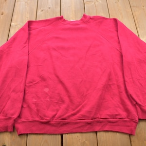 Vintage 1980s Hanes Blank Raglan Sweatshirt mit Rundhalsausschnitt / Frauen Vintage / Basic / Streetwear / 80s Blank