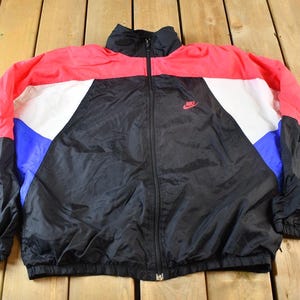 Vintage 1990s Nike Color Block Windbreaker Jacket / 1990s Nike / Vintage Running Jacket / Streetwear / Athleisure / Outerwear / Gray Tag