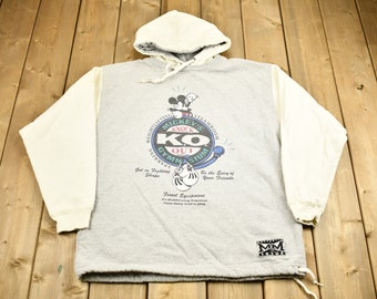 Vintage 1990-tals Mickeys Knockout Gymnasium Hoodie / Tillverkad i USA / Vintage Disney / Musse Pigg / Vintage tecknade serier / Tung vikt