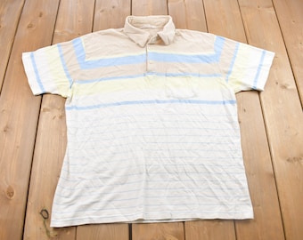 Vintage 1990s Collared T Shirt / Vintage T Shirt / Streetwear / Graphic Tee / Single Stitch / Made In USA