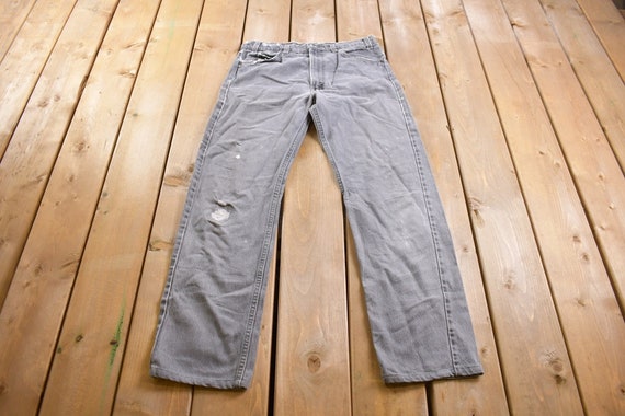 Vintage 1990s Levi's 505 Grey Denim Jeans Size 31… - image 2