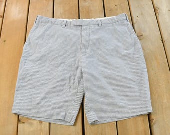 Pantaloncini vintage anni '90 Polo a righe in seersucker da uomo taglia 38 / Pantaloncini vintage Y2K Ralph Lauren / Pantaloncini chino vintage anni '90 / Streetwear