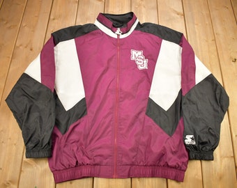 University of Hawaii Starter Jacket XL Rare 90s Satin Rainbow