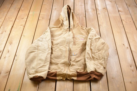 Vintage 1990s Naturally Distressed Embroidered Duck Active Jacket 