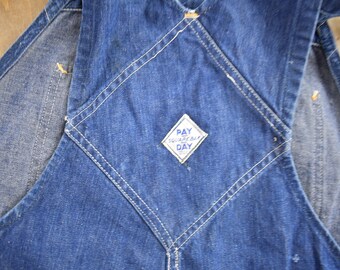Vintage 1940s Pay Day JC Penney Denim Overalls / Vintage Overalls